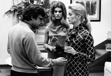 Alain Cavalier, Irène Tunc et Catherine Deneuve sur tournage de "La Chamade"