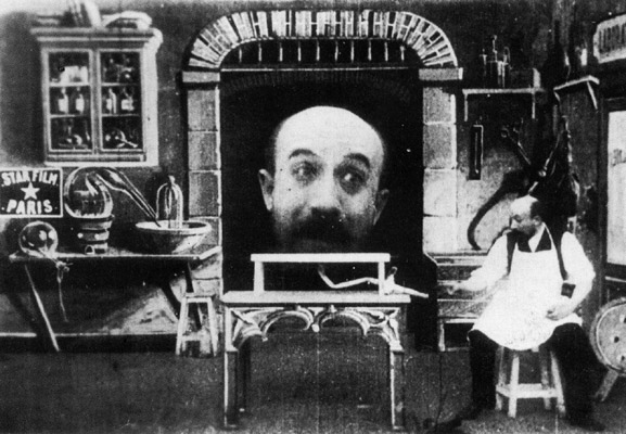 Georges Méliès dans "L'Homme à la tête en caoutchouc"