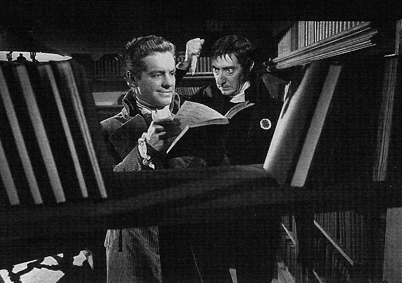 Robert Cummings et Arnold Moss dans "Le Livre noir"
