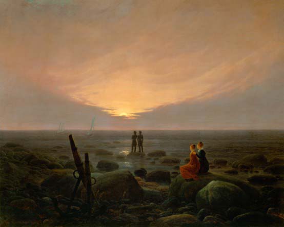 "Escalier de lune à la mer", Caspar David Friedrich