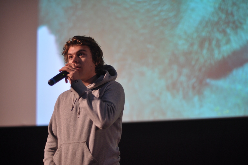 Zacharie Chasseriaud présentant le film à Itinérances 2017 - © Alix Fort