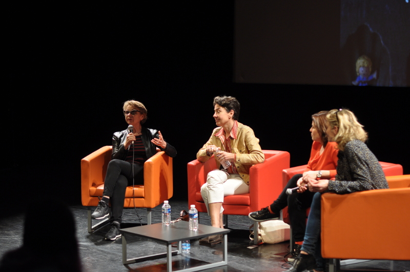 Esther Hoffenberg à la rencontre sur le thème "De la visibilité des femmes de cinéma" festival itinérances 2017 – © Alix Fort