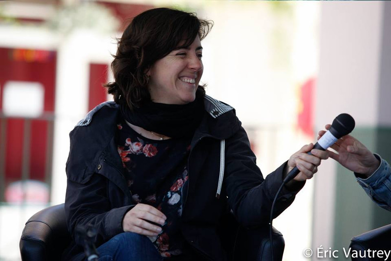 Catherine Benoît à la table ronde "Le cinéma québécois au féminin" au festival 48 images seconde de Florac © Éric Vautrey 2017