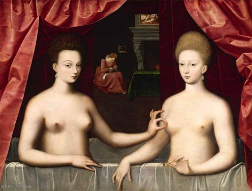 Gabrielle d'Estrées et Une de Ses Sœurs Anonyme (vers 1594-1595)